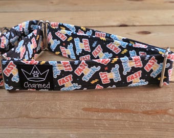 14"-27" Swear Martingale Collar 1.5" Width, Medium, Large, XL, Swear Dog Collar, Naughty Collar, Funny, Explicit, Fast As Fuck