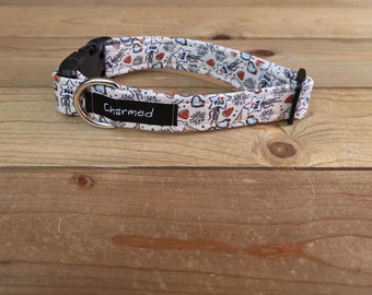 11"-21" Dog Collar 1" Width, Pet Collar, Small Dog Collar, Medium Collar, Large, 4th of July, Patriotic, Red White & Blue Collar, Holiday