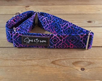 14"-27" Spectrum Martingale Collar 1.5" Width, Pet Wear, Small, Medium, Large Dog Collar, XL, Colorful, Fun, Vibrant, Spectrum, Martingale