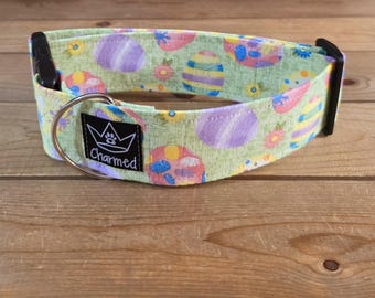 14"-28" Easter Dog Collar 2" Width, Pet Collar, XL, Large, Medium, Small Dog Collar, Holiday Collar, Easter, Bunny, Jelly Beans