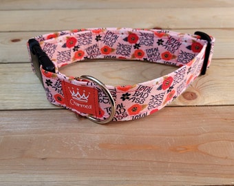 13"-26" Total Bad Ass Collar 1.5" Width, Medium, Large, XL, Pet Supplies, Swear Dog Collar, Explicit, Naughty Dog, Funny Dog Collar