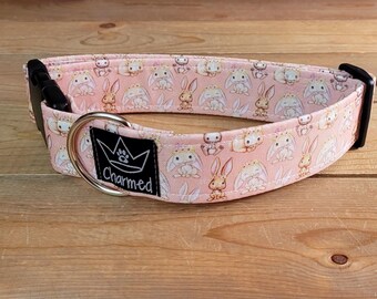 13"-26" Easter Dog Collar 1.5" Width, Pet Collar, Medium, Large Collar, XL, Easter, Spring Collar, Holiday Dog Collar, Side Release Buckle