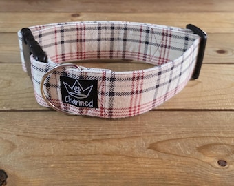 14"-28" Fido's Flannel Dog Collar 2" Width, Pet Collar, Small, Medium, Large, XL, Dog Collar, Snuggle Flannel, Warm Collar, Plaid