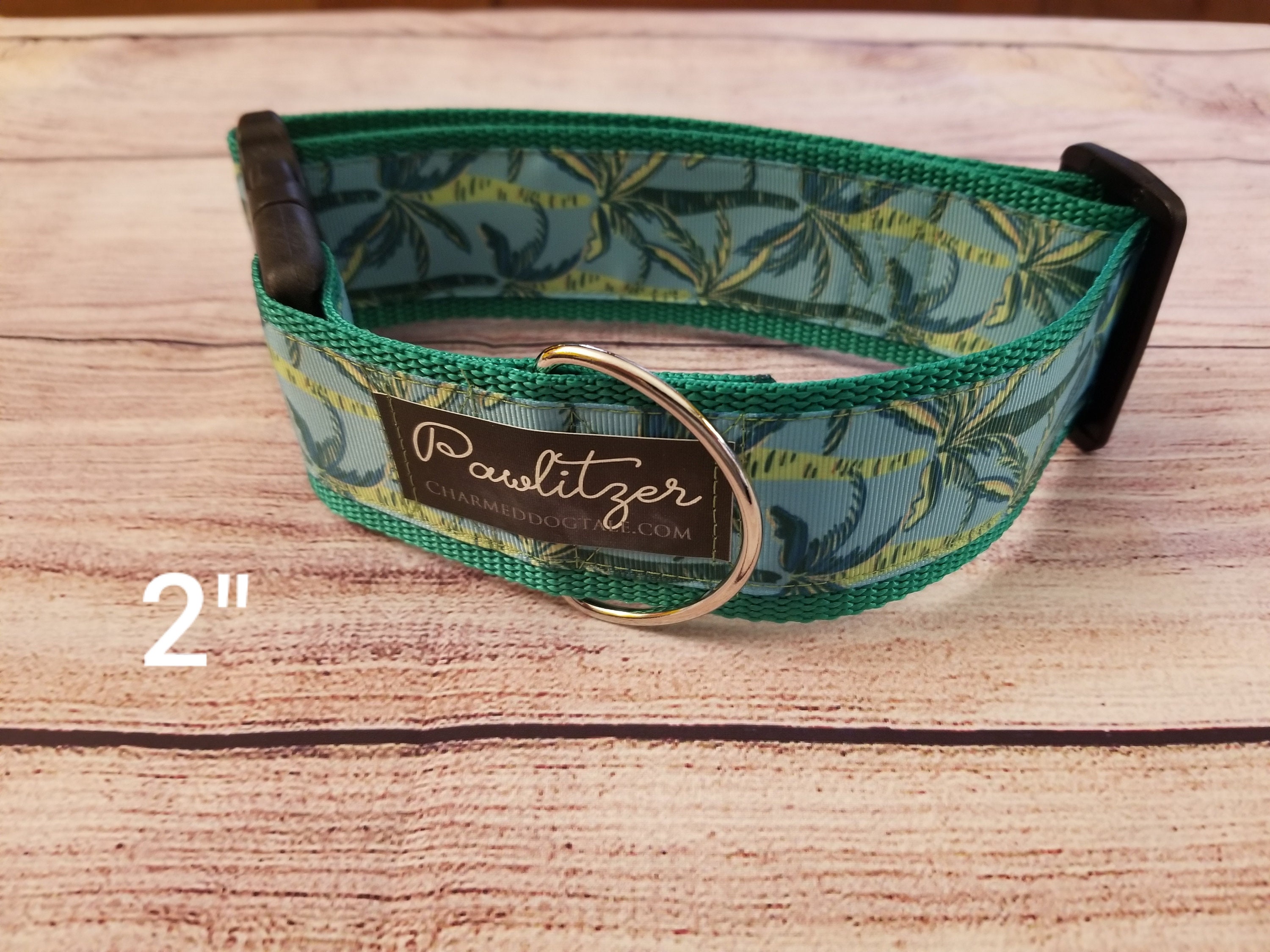 Pawlitzer Ribbon Dog Collar 1.5 or 2 Width, Ribbon Collar, Pet Collar, Small Dog, Medium, Large