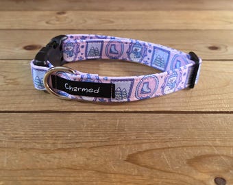 11"-21" Christmas Dog Collar 1" Width, Pet Collar, Small, Medium, Large Dog Collar, Holiday Collar, Side Release Buckle, Santa, Lights