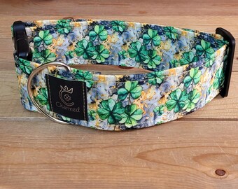 14"-28" St. Patrick's Day Collar 2" Width, Pet Collar, Small, Medium, Large Collar, XL, Lucky Dog, Holiday Collar, Kiss Me, Irish