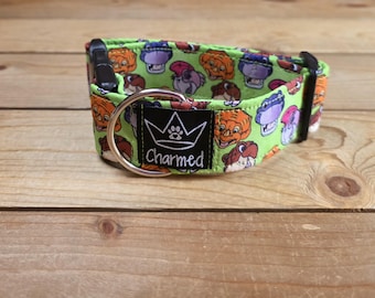 PETITE 10"-18" Dog Collar 1.5" Width, Pet Collar, Medium, Small, Cartoon Dog Collar, Summer, Land Before Time, Movie Dog Collar