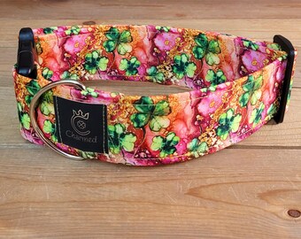14"-28" St. Patrick's Day Collar 2" Width, Pet Collar, Small, Medium, Large Collar, XL, Lucky Dog, Holiday Collar, Kiss Me, Irish
