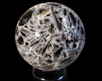 Sphalerite Sphere with Druzy and Stand, 83mm, 1lb 8oz