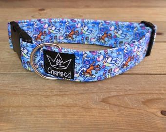 13"-26" Dog Collar 1.5" Width, Neon Collar, Medium, Large, XL, Dog Days Of Summer, Zoinks, Cartoon Collar, Buckle Dog Collar, Mystery
