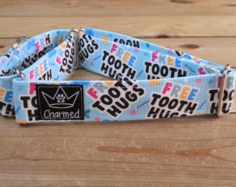 14"-27" Swear Martingale Collar 1.5" Width, Medium, Large, XL, Swear Dog Collar, Naughty Collar, Funny, Free Tooth Hugs