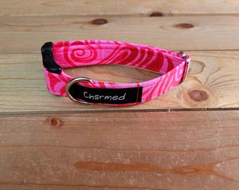 8"-16" Valentine's Day Dog Collar 3/4" Width, Pet Collar, Small, Medium, Collar, Holiday Collar, Doggy Love, Woof You