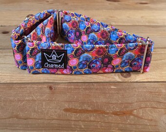 14"-27" Martingale Collar 2" Width, Pet Collar, Medium, Large, Big Dog Collar, Art Collar, Colorful Martingale Collar