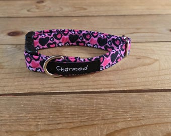 8"-16" Valentine's Day Collar 3/4" Width, Small, Medium, Holiday Collar, Love, Hearts, Woof You
