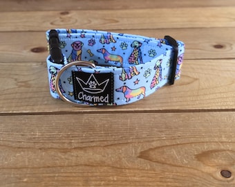 PETITE 11"-18" Dog Collar 1.5" Width, Pet Collar, Small, Colorful Dog Collar, Fun Collar, Buckle Dog Collar, Summer Collar