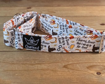 14"-27" Martingale Collar 1.5" Width, Pet Collar, Medium, Large, XL, Fun Dog Collar, Solemnly Swear Dog Collar, HP Collar, No Good