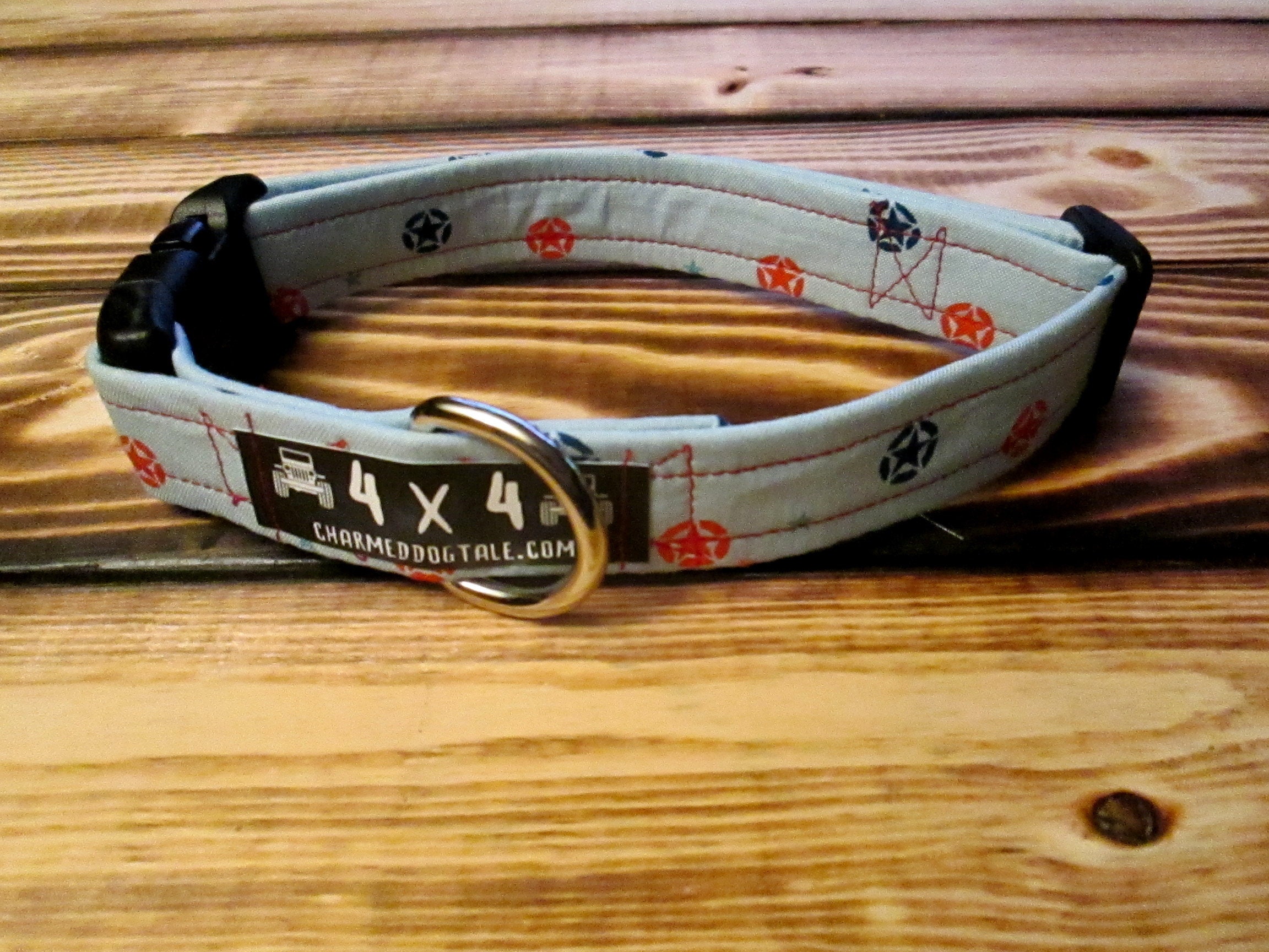 1223 4x4 Dog Collar 1 Width, Jeep, Summer Fun, Adventure Dog Collar, 4