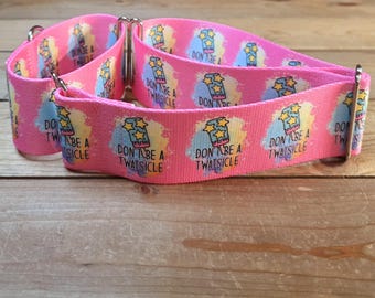 14"-26" Martingale Collar 2" Width, Pet Collar, Medium, Large, XL Dog Collar, Don't Be A Twatsicle, Patterned Webbing, Funny