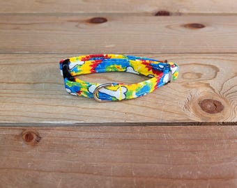 5.5"-10" Breakaway Collar 3/8" Width, Pet Collar, XS, Small, Cat, Tiny Collar, Kittens, Teacup, Breakaway Collar, Colorful