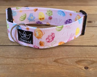 14"-28" Easter Dog Collar 2" Width, Pet Collar, XL, Large, Medium, Small Dog Collar, Holiday Collar, Easter, Bunny, Jelly Beans