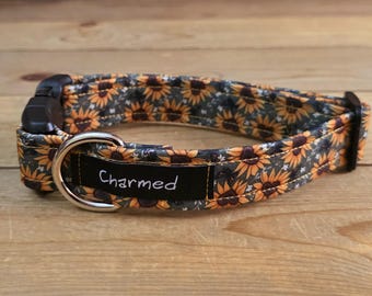 11"-22" Fall Dog Collar 1" Width, Pet Collar, Small, Medium, Large Dog Collar, Autumn Collar, Leaves, Seasonal Collar, Buckle Collar