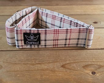 15"-27" Fido's Flannel Martingale Collar 2" Width, Pet Collar, Small, Medium, Large, XL, Dog Collar, Snuggle Flannel, Warm Collar, Plaid