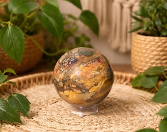 Picture Jasper Sphere, 12.15oz, 62mm, Sphere Stand Included