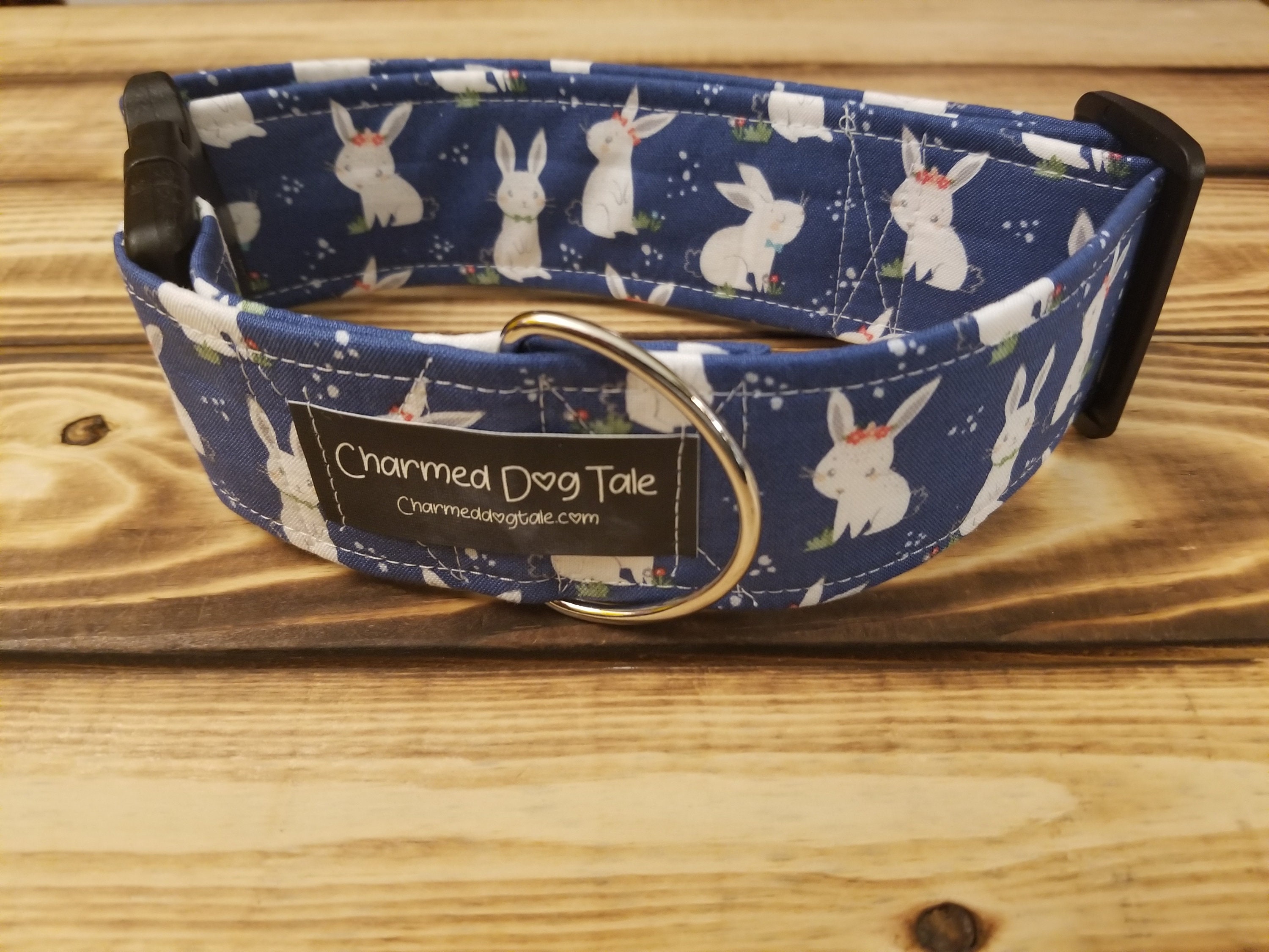 1527 Easter Dog Collar 2 Width, Pet Collar, Medium, Large, Dog