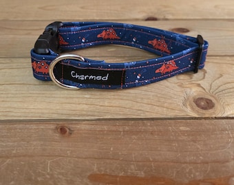 11"-21" Dog Collar 1" Width, Pet Collar, Small Dog Collar, Medium Collar, Large, 4th of July, Patriotic, Red White & Blue Collar, Holiday
