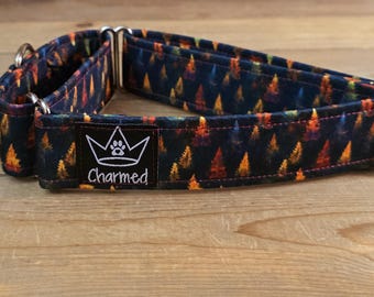 15"-28" Fall Martingale 1.5" Width, Pet Collar, Medium, Large, XL Dog Collar, Autumn Collar, Leaves, Seasonal Collar, Martingale Collar