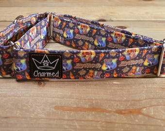 14"-26" Martingale Collar 1.5" Width, Neon Collar, Medium, Large, XL, Cartoon Animals, Dog Martingale Collar, Zoo, Hopps