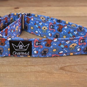 14"-27" Martingale Collar 1.5" Width, Pet Collar, Medium, Large, XL Dog Collar, Swimming Dogs, Dogs of Summer, Beach Dog, Martingale Collar