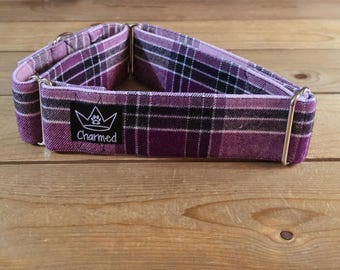 15"-28" Fido's Flannel Martingale Collar 2" Width, Pet Collar, Small, Medium, Large, XL, Dog Collar, Mammoth Flannel, Warm Collar, Plaid