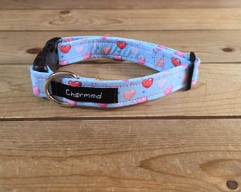 11"-22" Valentine's Day Collar 1" Width, Small, Medium, Large, Holiday Collar, Love, Hearts, Woof You