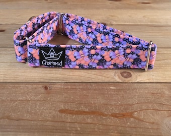 14"-27" Martingale Collar 1.5" Width, Pet Collar, Medium, Large, Big Dog Collar, Bee Martingale, Summer Vibes
