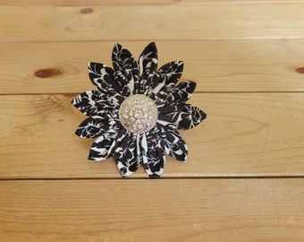 3.5" Kanzashi Flower, Hook and Loop Backing, Collar or Harness Flower, One Size Fits All, Dog Flower, Girly Flower, Pet Supplies