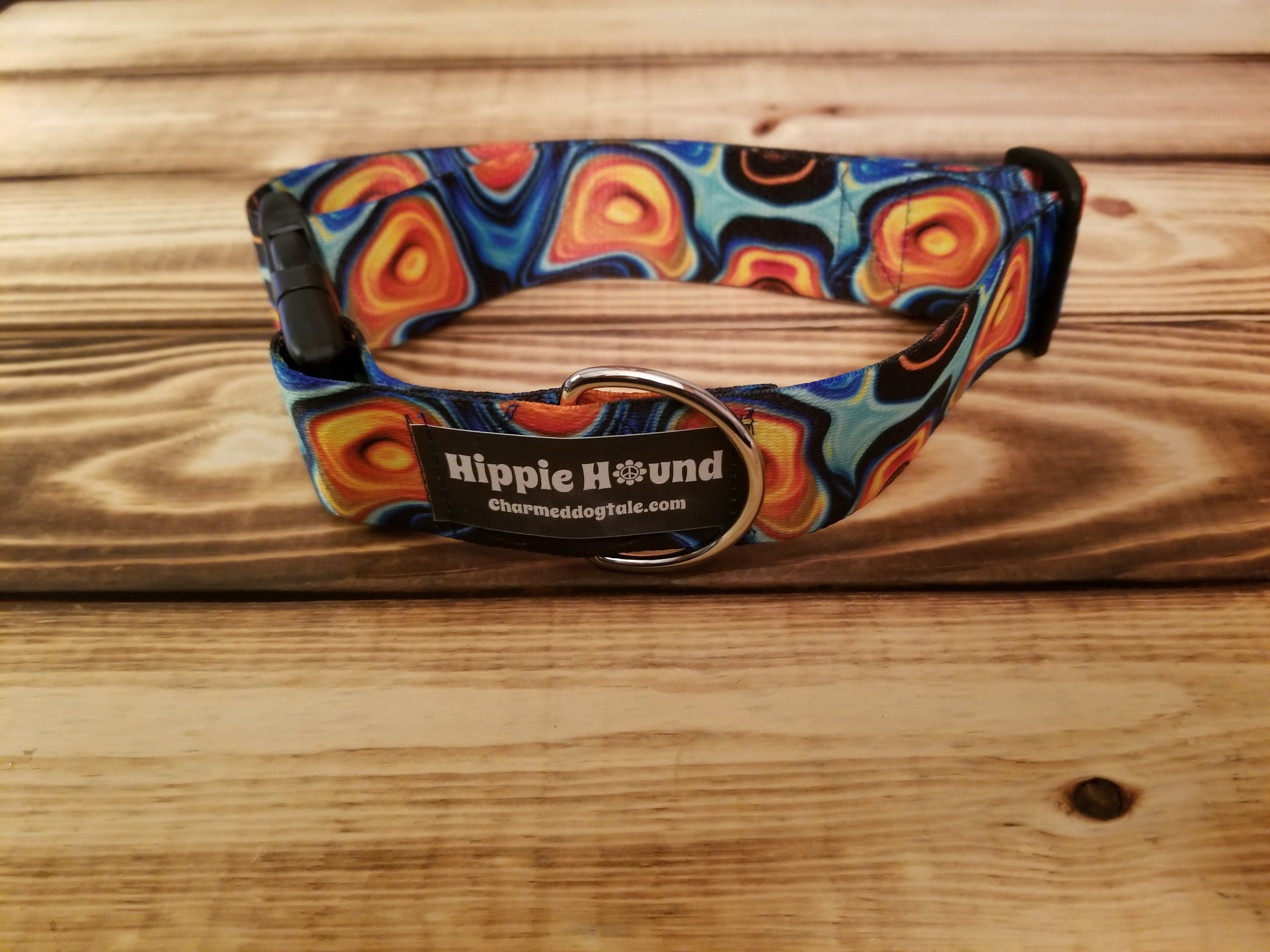 Hippie Hound Dog Collars and Leash, Designer Collar, Martingale