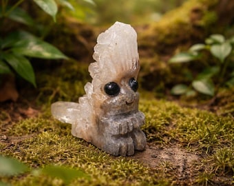 Quartz Cluster Hedgehog. It is 1oz, Approx 1.75" tall, Home Decor, Reiki, Healing, Quartz Cluster Buddy