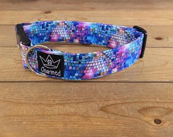13"-26" New Years Dog Collar 1.5" Width, Pet Collar, Large, Medium, Small Dog Collar, Holiday Collar, Party, Celebration, Mirror Ball