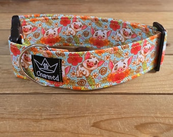 14"-28" Dog Collar 2" Width, Pet Collar, Medium, Large, XL Dog Collar, Sidekick, Cartoon Collar, Pua