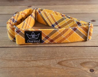 14"-27" Fido's Flannel Martingale Collar 1.5" Width, Pet Collar, Small, Medium, Large, XL, Dog Collar, Snuggle Flannel, Warm Collar, Plaid