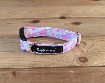 9"-18" Dog Collar 3/4" Width, Pet Collar, Small Dog Collar, Medium, Crab, Ocean Dog Collar, Summer
