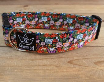 13"-26" Fall Dog Collar 1.5" Width, Pet Collar, Medium, Large, XL Dog Collar, Autumn Collar, Leaves, Seasonal Collar, Buckle Collar