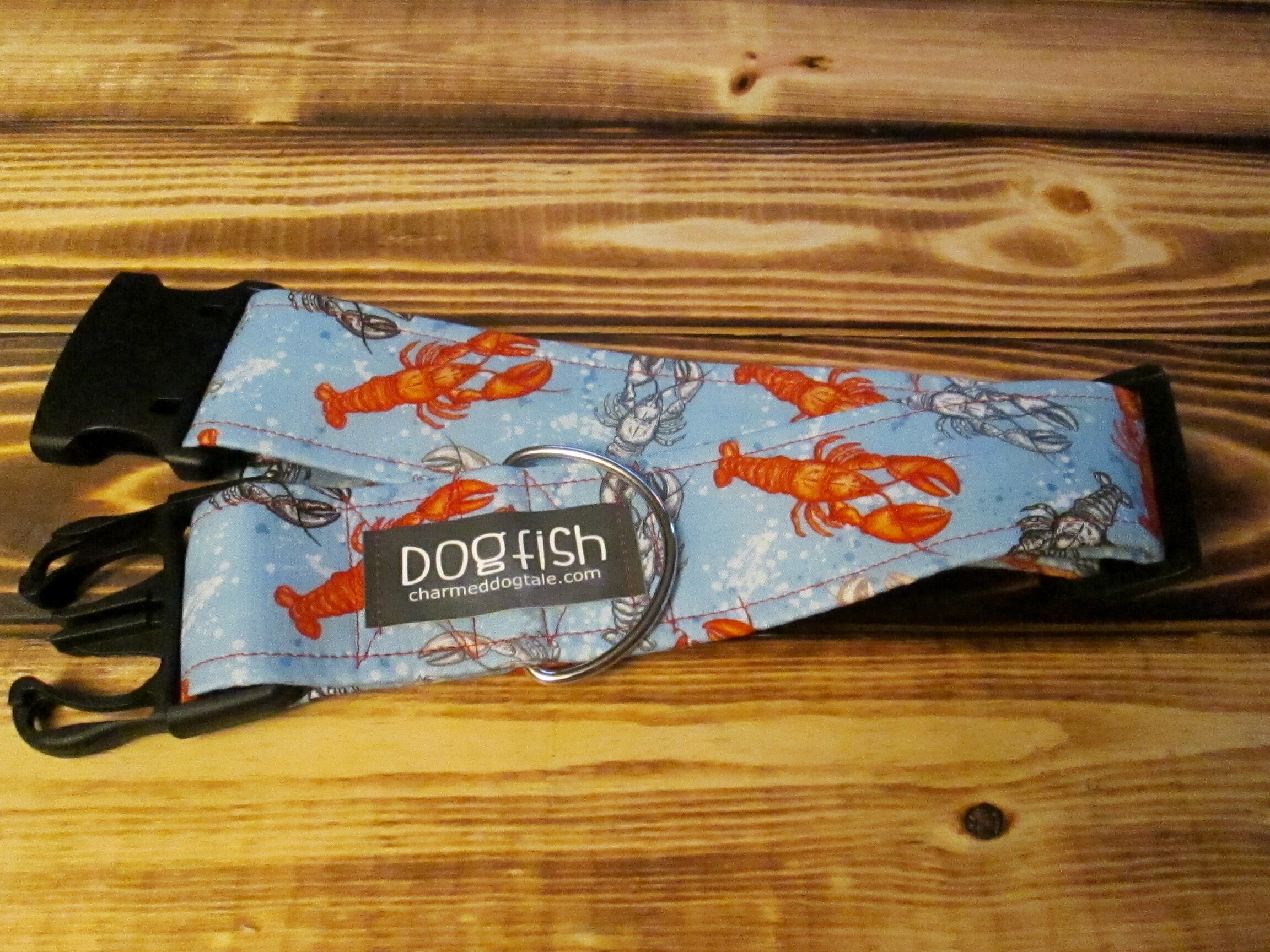 1528 Maine Lobster Collar 2 Width, Pet Accessory, Fabric Collar, Pet