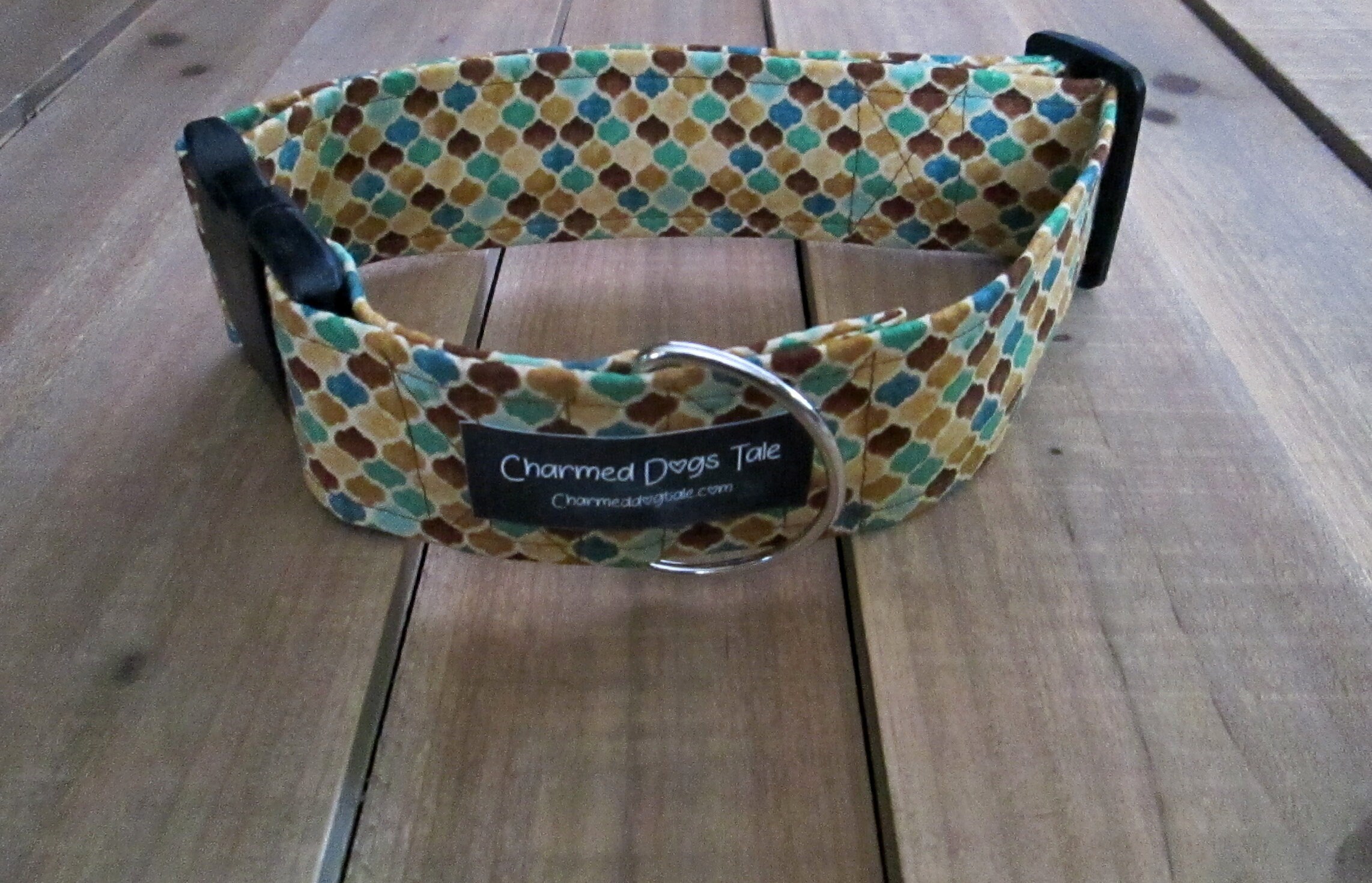 1630 Morocco Pet Collar 2 Width, Fun Dog Collar, Fabric Collar, Pet