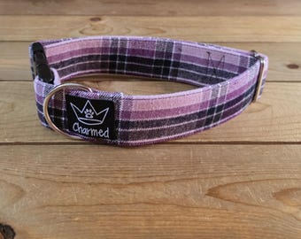 13"-26" Fido's Flannel Dog Collar 1.5" Width, Pet Collar, Small, Medium, Large, XL, Dog Collar, Mammoth Flannel, Warm Collar, Plaid