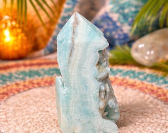 Hemimorphite Tower, 3.45oz  3.25" Tall, Beautiful Tower, Home Decor, Reiki, Healing, Hemimorphite