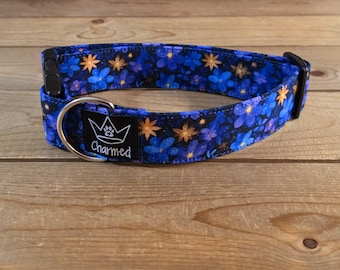 13"-26" Dog Collar 1.5" Width, Small, Medium, Large, XL, Floral Collar, Flower Dog Collar