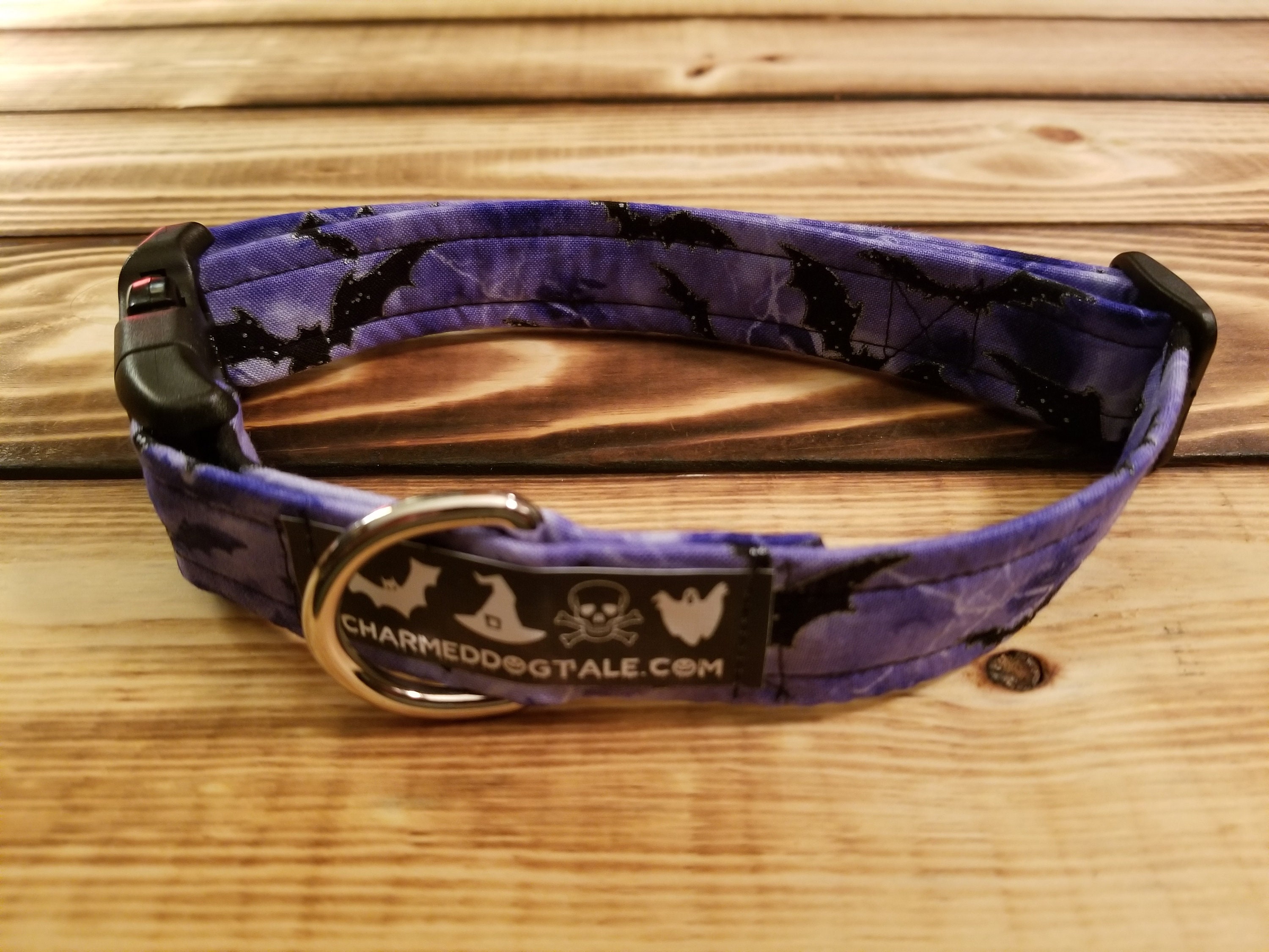 1324 Halloween Dog Collar 1 width, Pet Collar, Fabric Collar, Pet