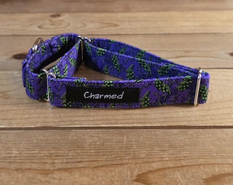 12"-22" Martingale Collar 1" Width, Pet Collar, Medium, Large Dog Collar, Boy Martingale, Lightening Bolt Collar